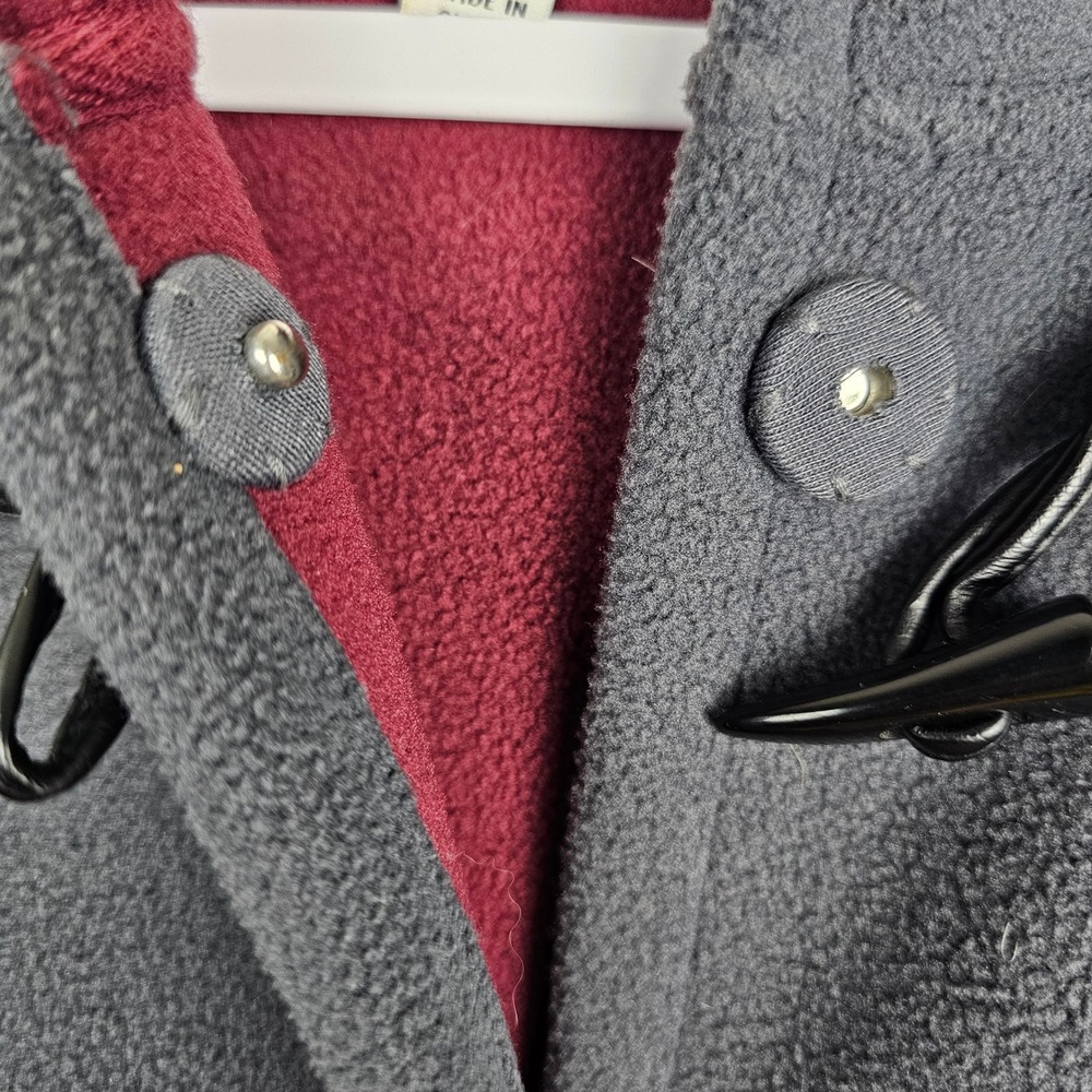 Susan Graver Coat Women 3X Gray Toggle Fleece Hooded Jacket Outerwear Casual - Picture 4 of 8